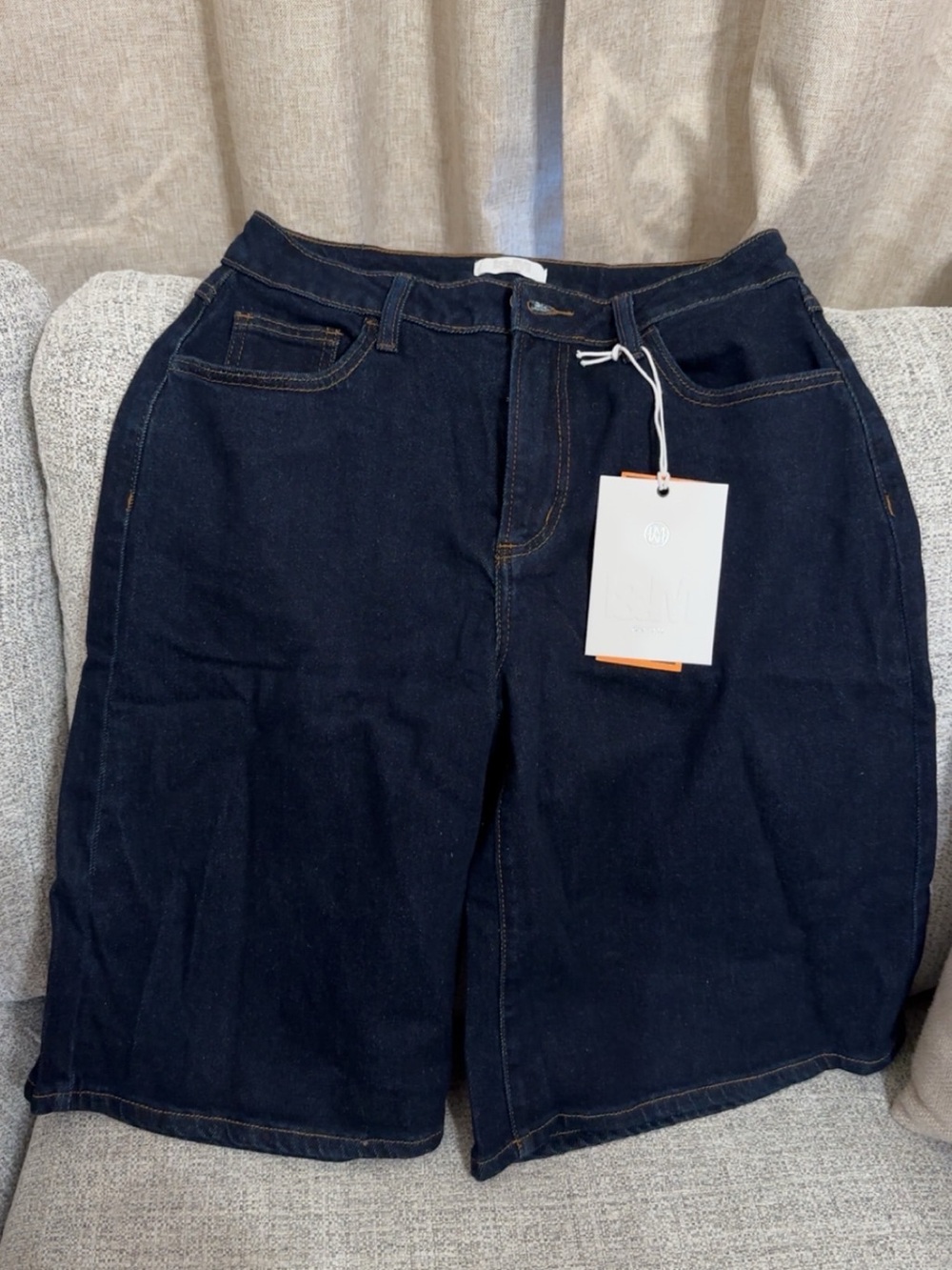 Women’s Dark Indigo Denim Bermuda Jeans